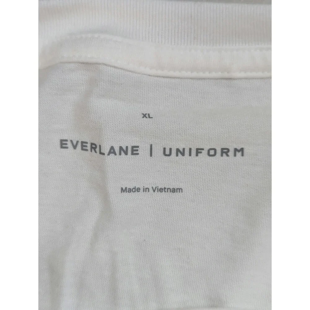 Everlane Crew Neck T Shirt Uniform Organic Cotton White Classic Capsule Mens XL - Picture 3 of 7